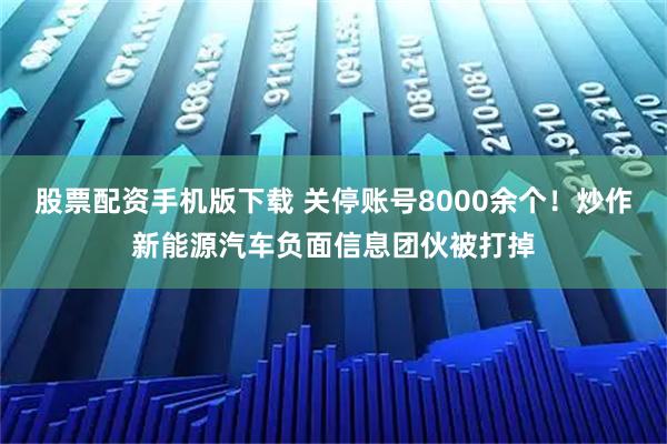 股票配资手机版下载 关停账号8000余个！炒作新能源汽车负面信息团伙被打掉