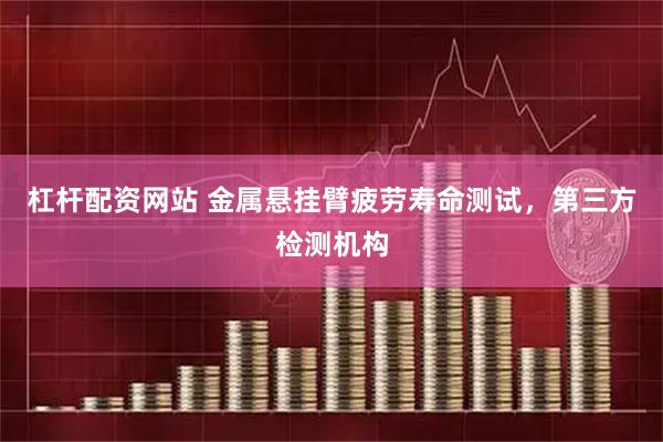 杠杆配资网站 金属悬挂臂疲劳寿命测试，第三方检测机构